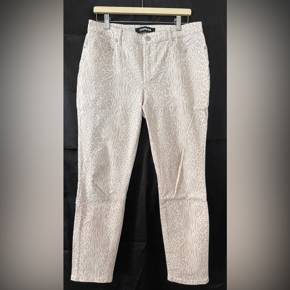 Express Pink Animal Print Women's Jeans